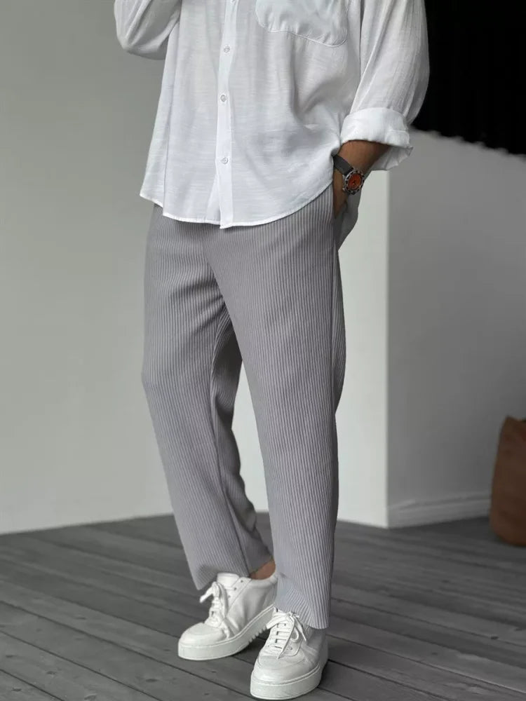 Elias | Relaxed Ribbed Trousers