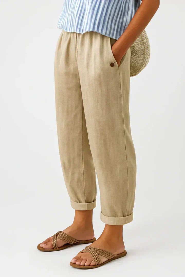 Alaric cotton-blend tailored trousers - front view