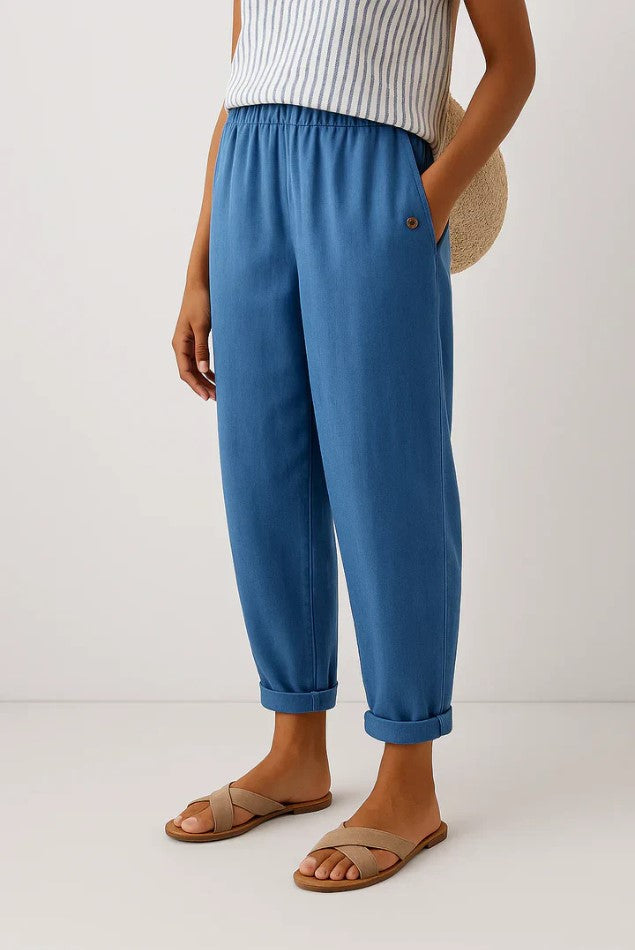 Alaric cotton-blend tailored trousers - back view