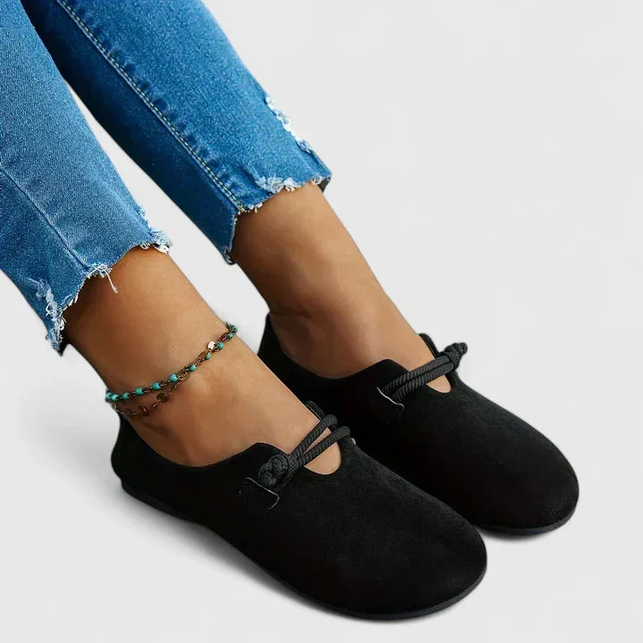 Allegra orthopaedic lace-up loafers - styled view