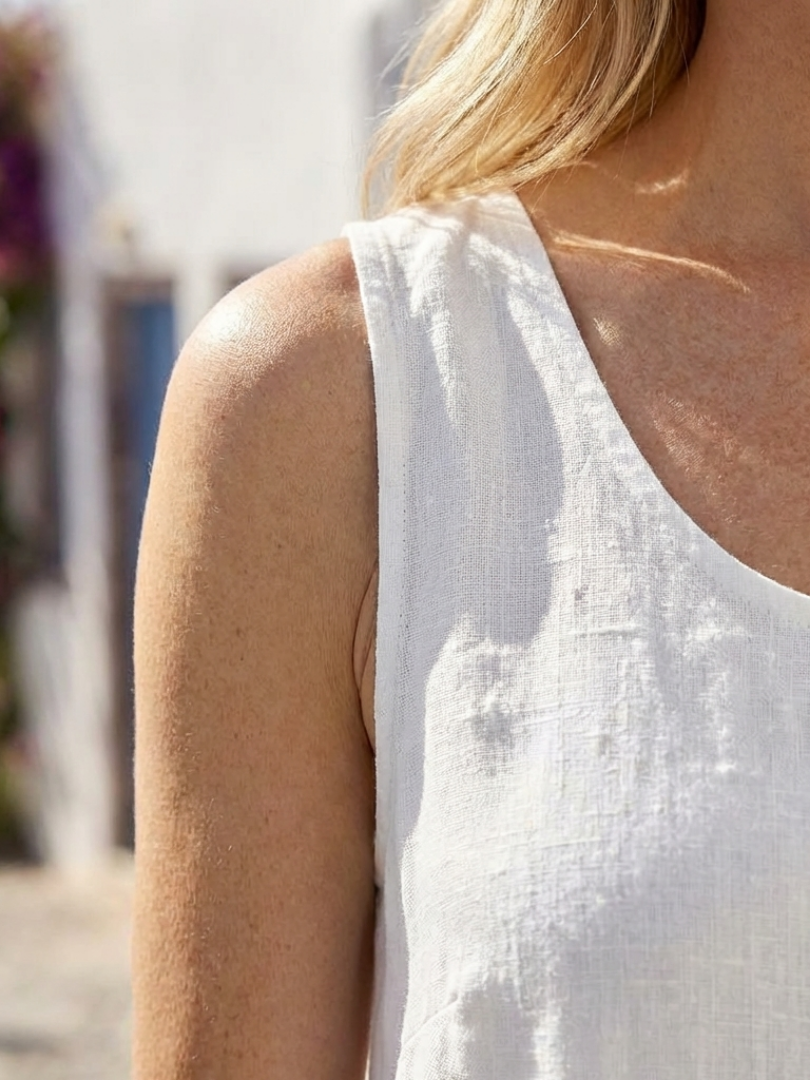 alma sleeveless round neck maxi dress - back view