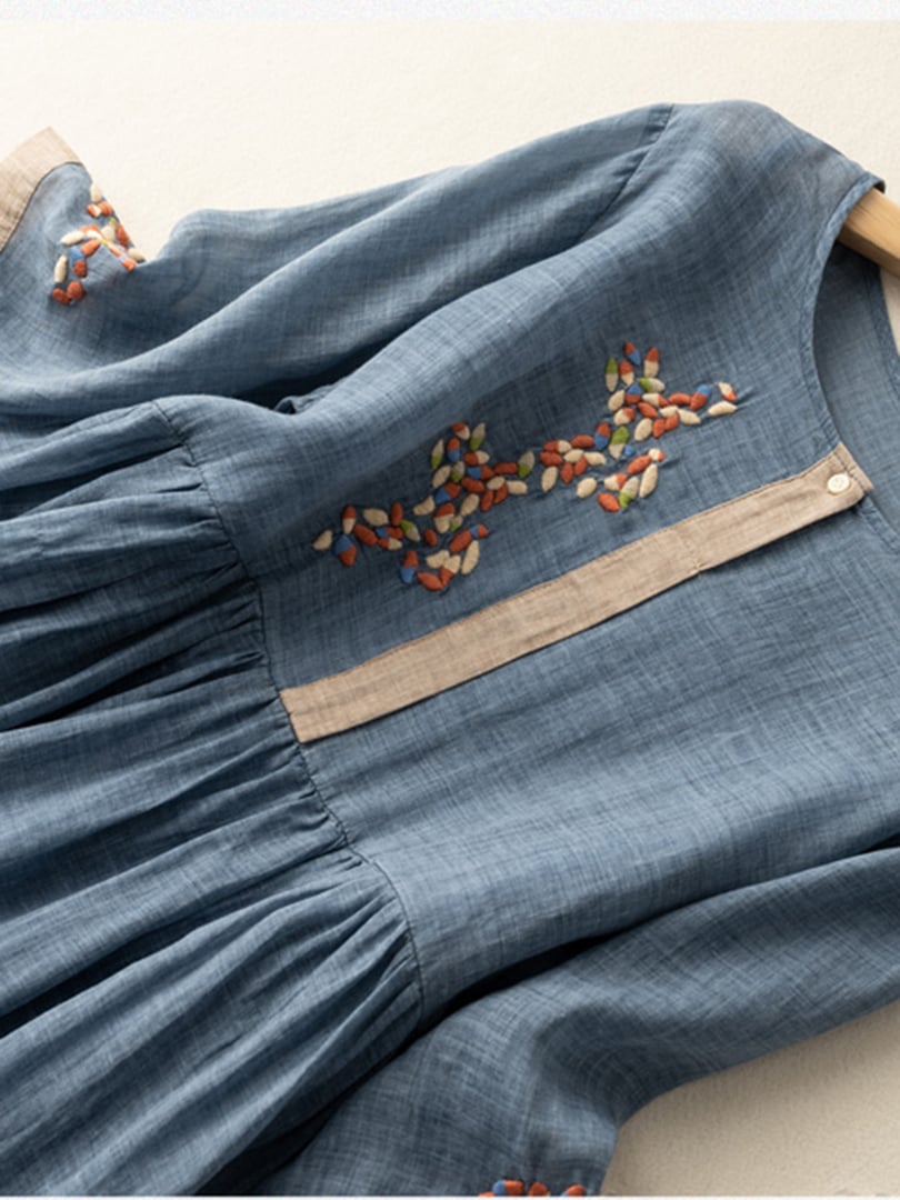 Antonia embroidered linen midi dress - styled outfit 2