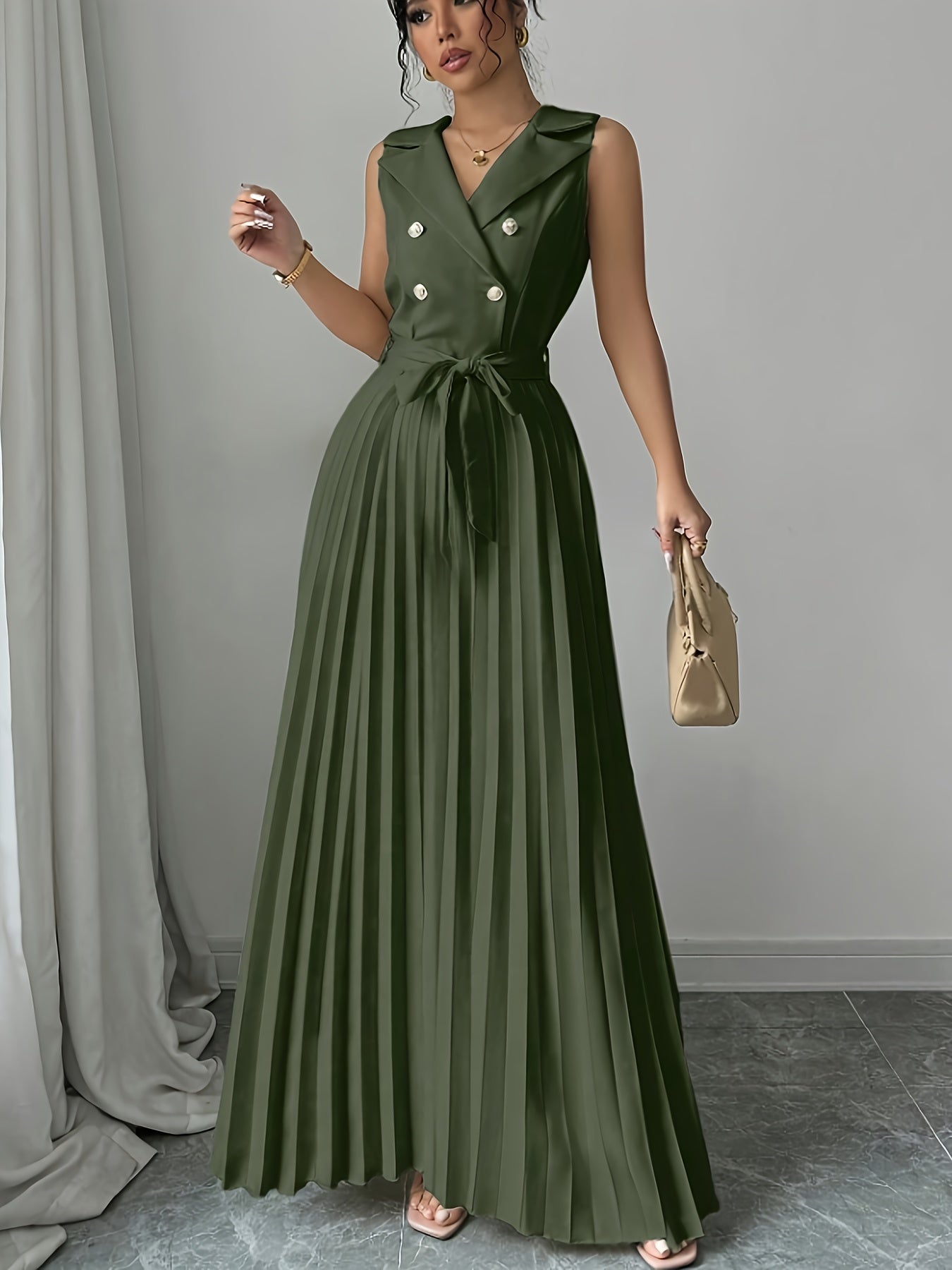 Beatrice blazer style ruffle dress - front view