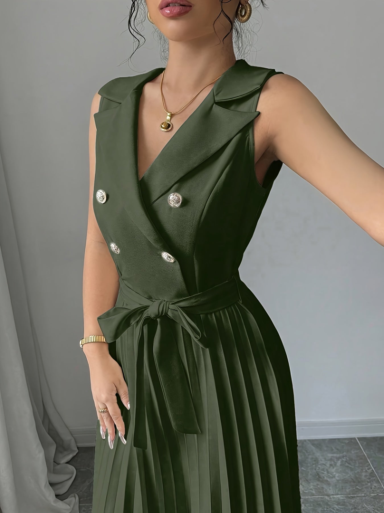 Beatrice blazer style ruffle dress - back view