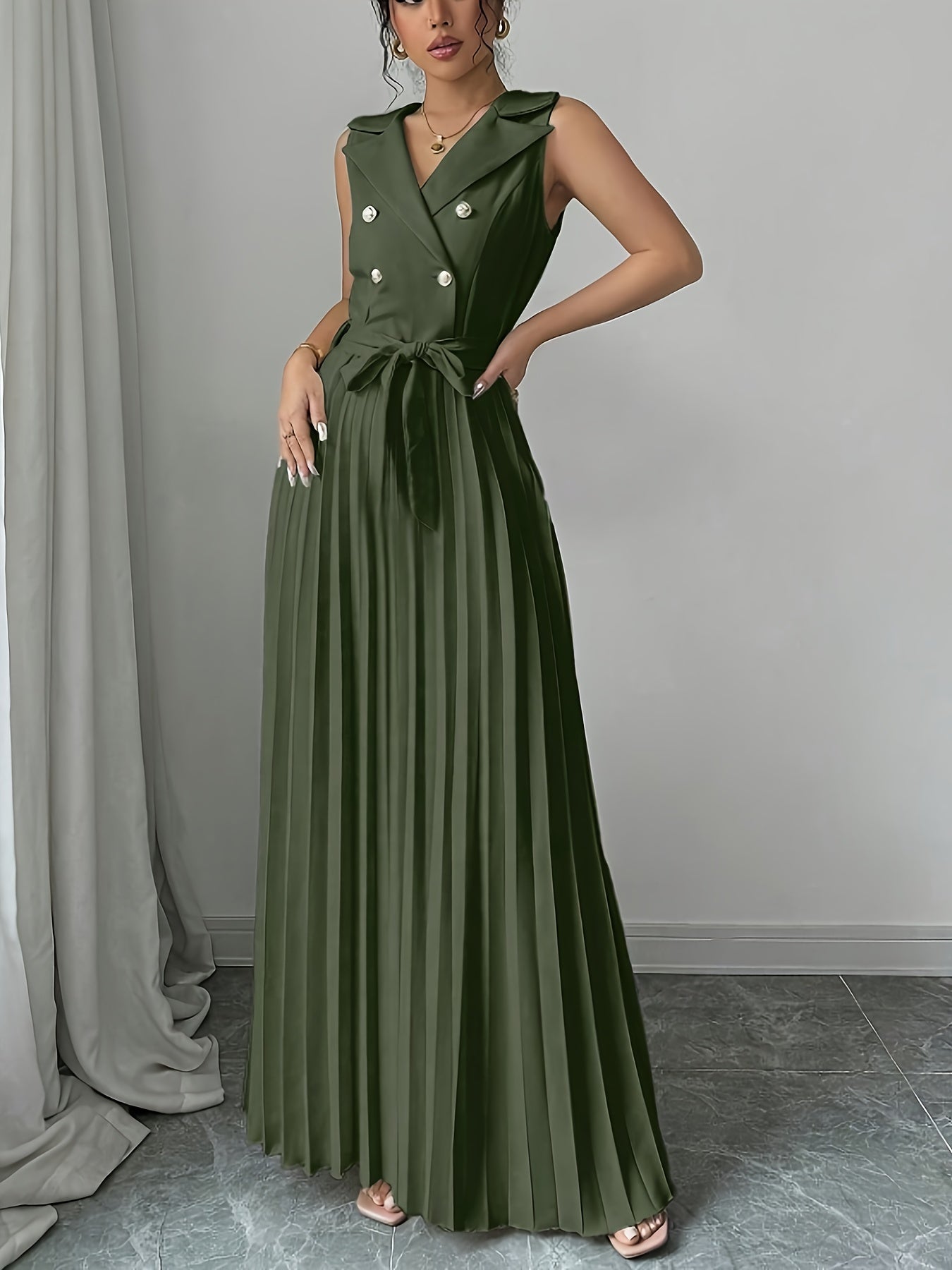 Beatrice blazer style ruffle dress - styled outfit