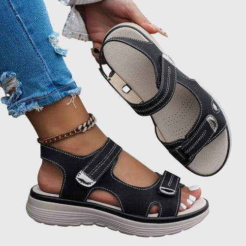 Briallen wide-toe orthopaedic sandals - side view