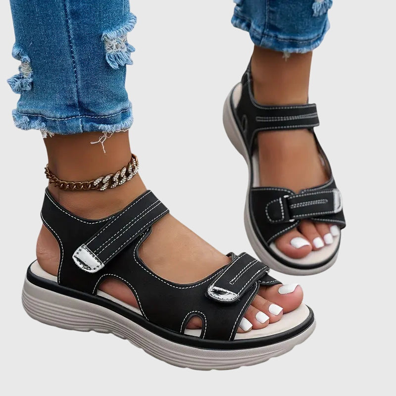 Briallen wide-toe orthopaedic sandals - detail view