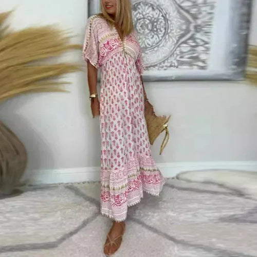 Britt printed maxi dress - side view