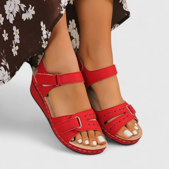 Calantha orthopaedic slide sandals - front view