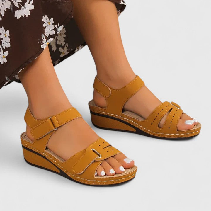 Calantha orthopaedic slide sandals - back view