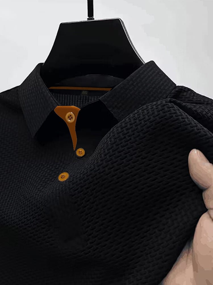 Cassius knitted flannel shirt - side view