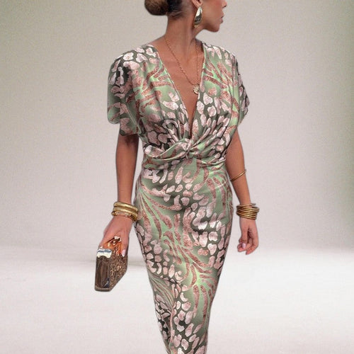 Chelsea twist front wrap maxi dress - side view