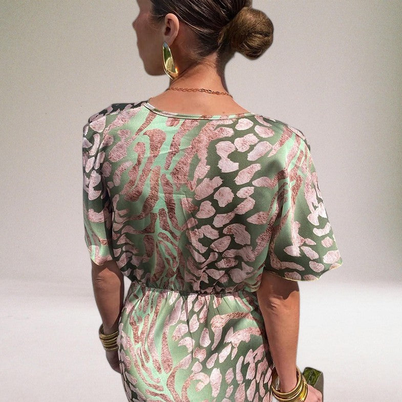 Chelsea twist front wrap maxi dress - styled outfit