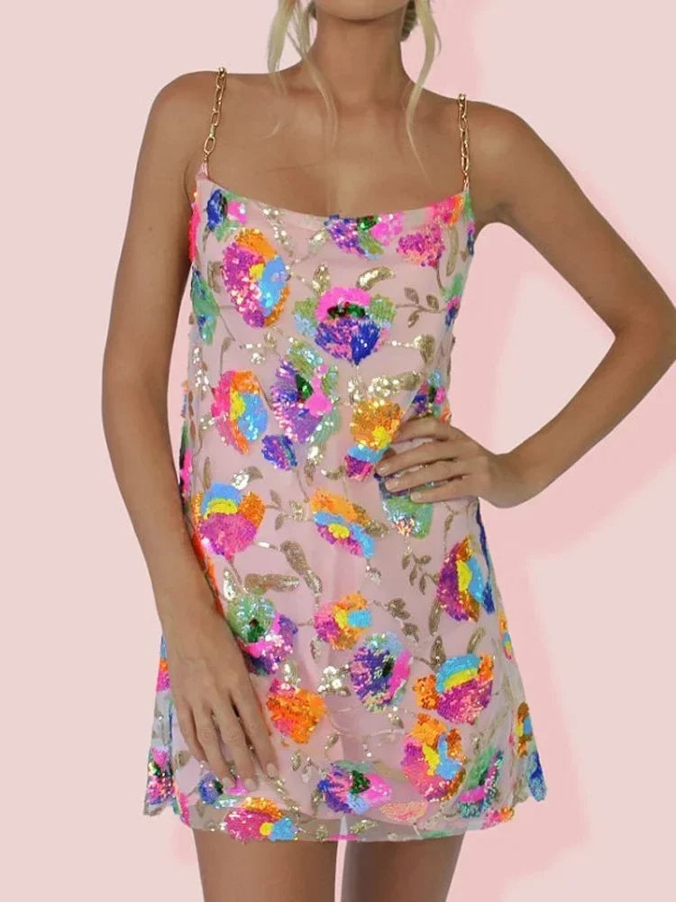 Christina sequin mini dress - full look