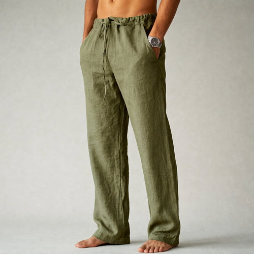 Cillian linen track pants - side view