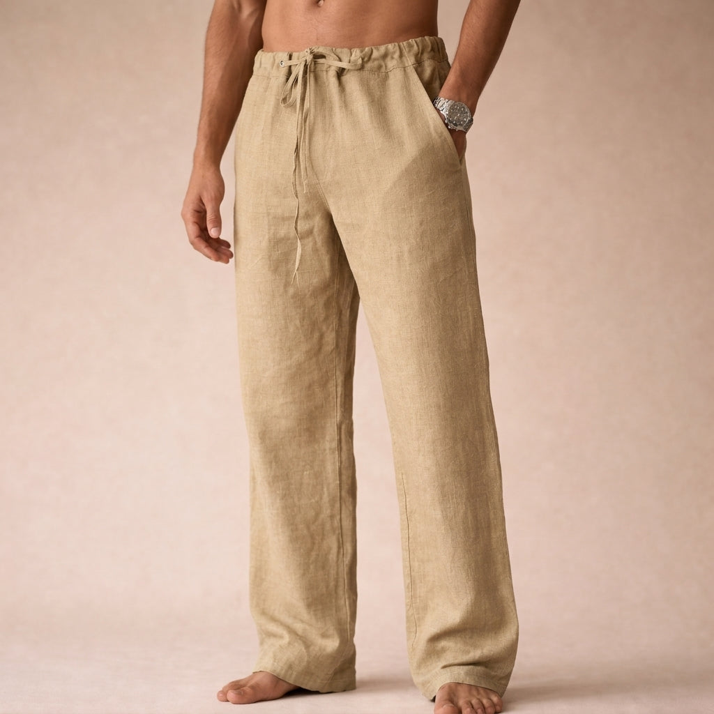 Cillian linen track pants - back view