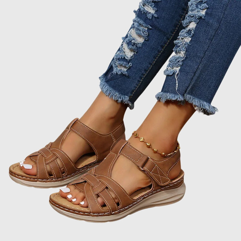 Clio orthopaedic slide sandals - front view