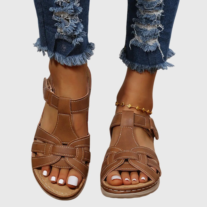 Clio orthopaedic slide sandals - side view