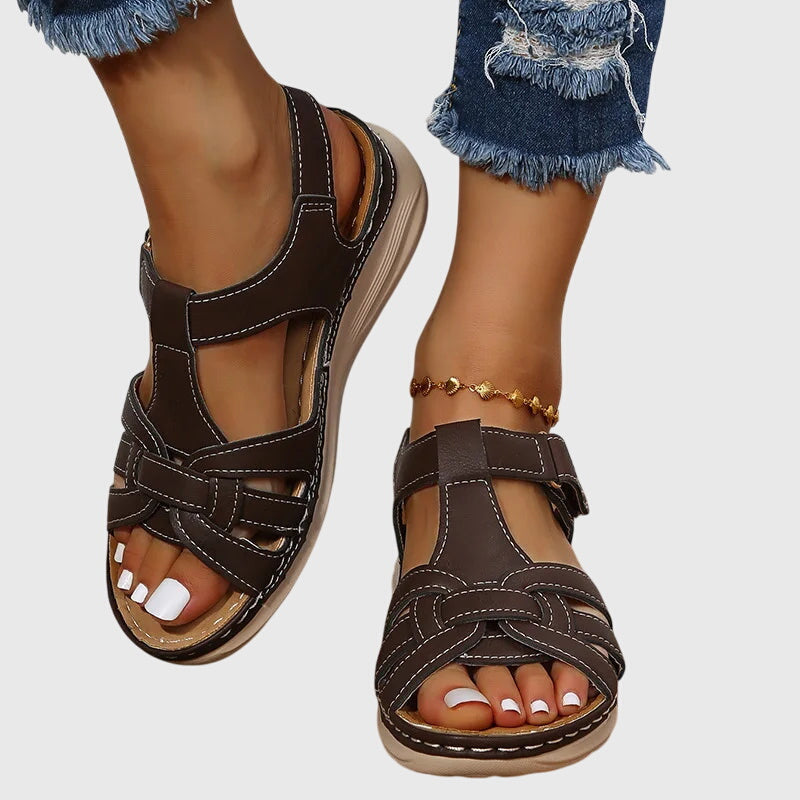 Clio orthopaedic slide sandals - back view