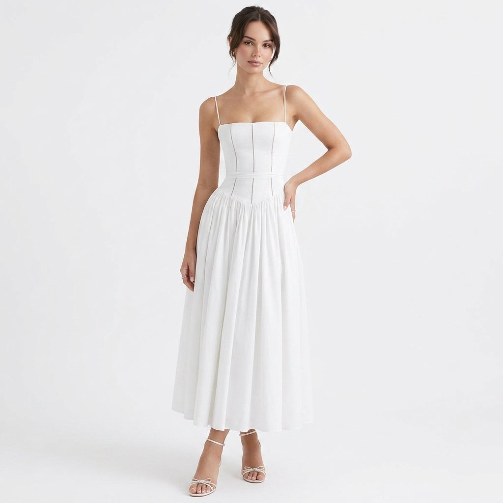 Constance corset midi dress - front view