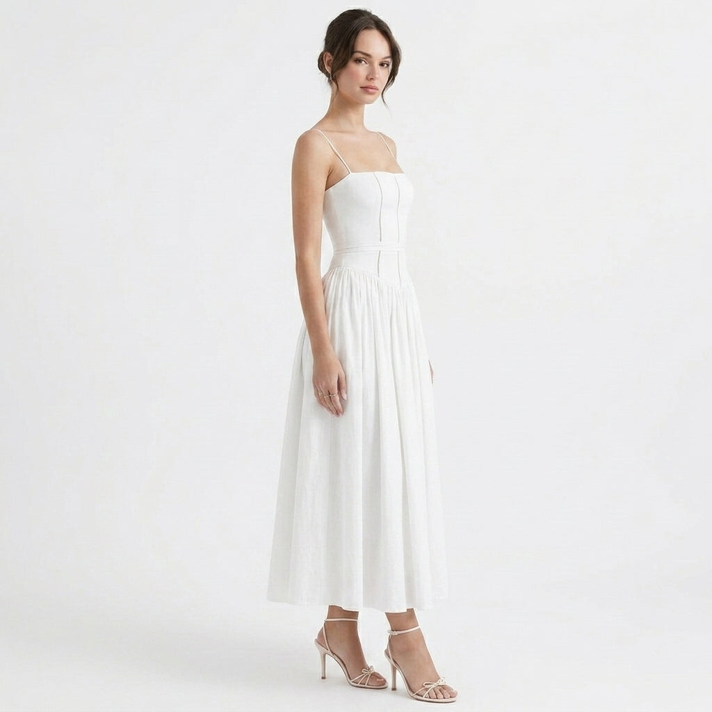Constance corset midi dress - side view