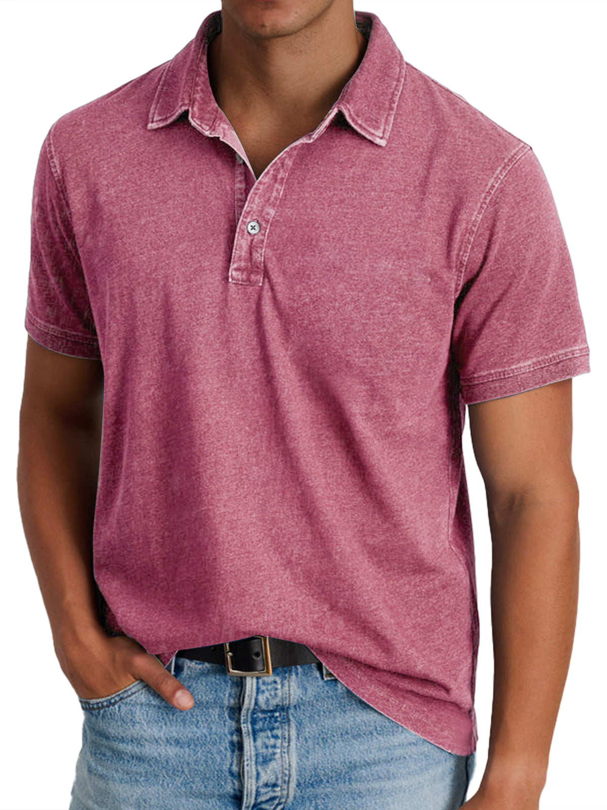 Dashiell heritage pique polo shirt - styled view