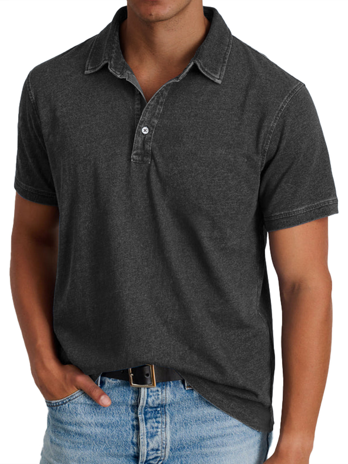 Dashiell heritage pique polo shirt - styled view