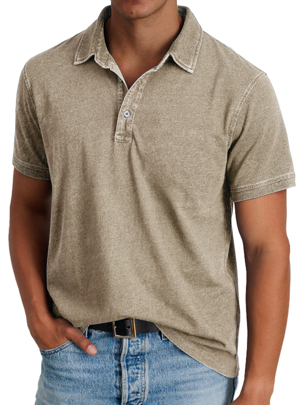 Dashiell heritage pique polo shirt - styled view