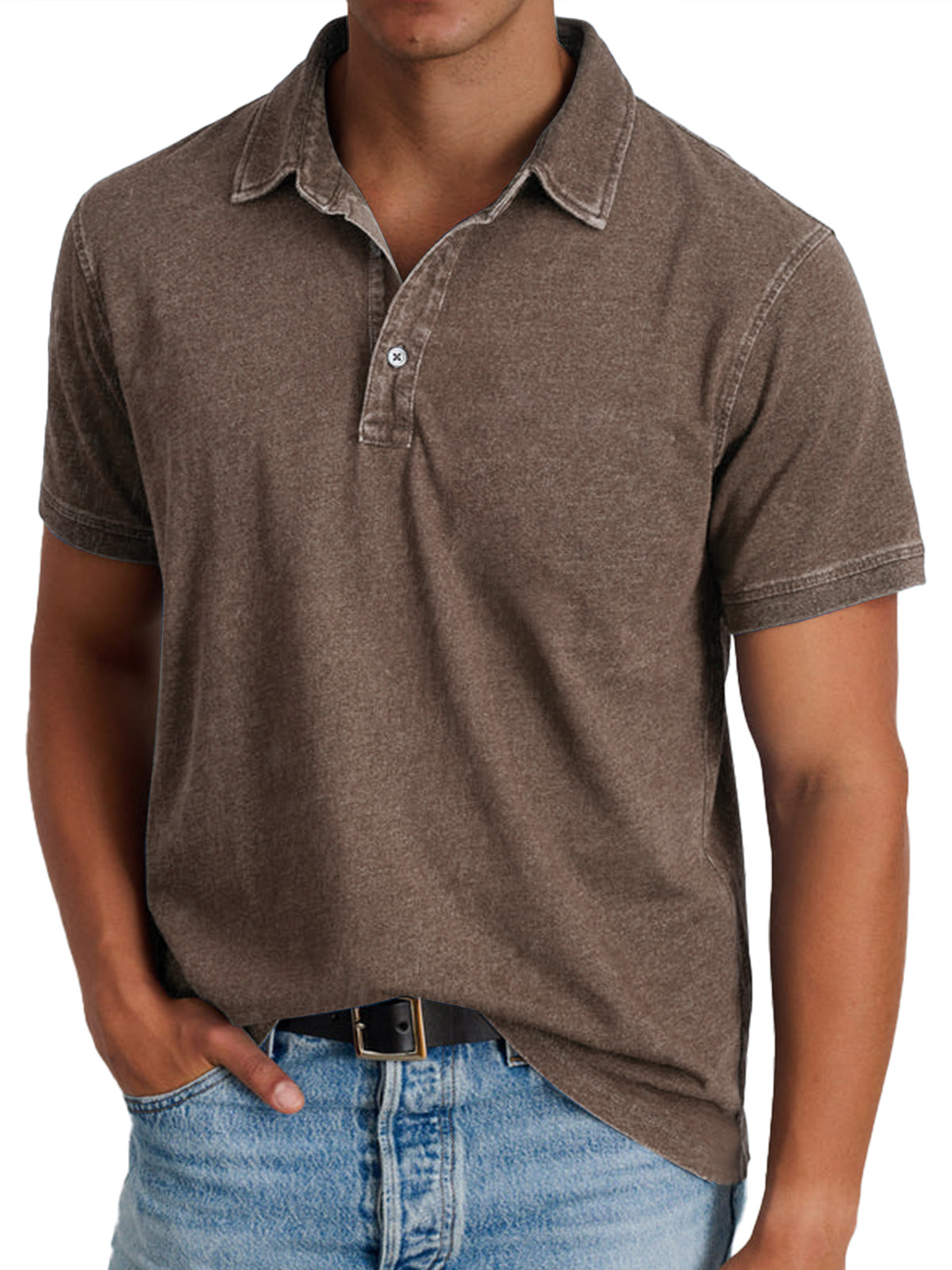 Dashiell heritage pique polo shirt - styled view