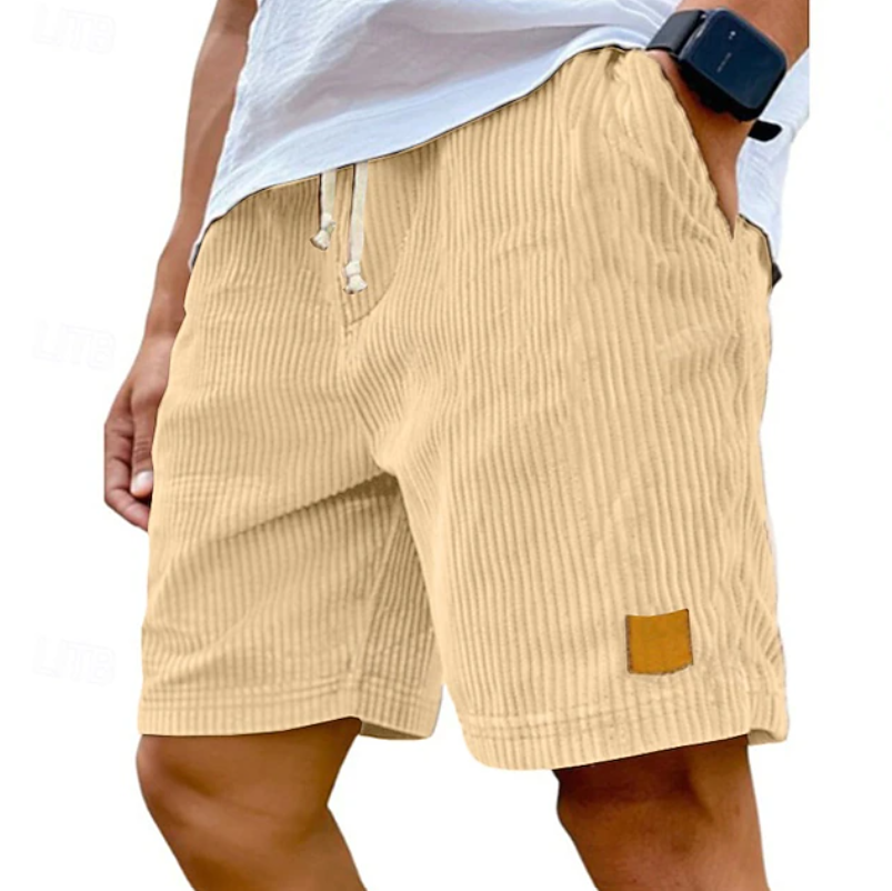 Dorian lace corduroy shorts - front view