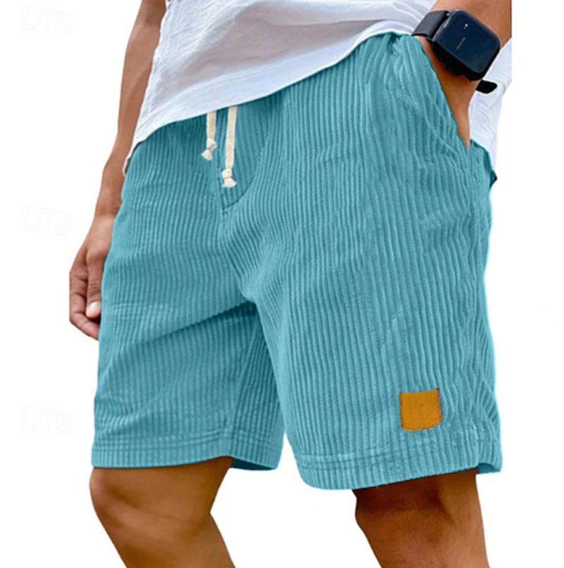 Dorian lace corduroy shorts - styled view