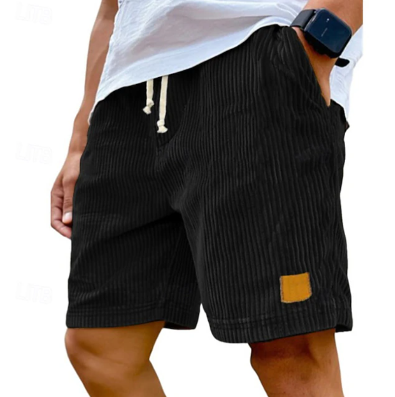 Dorian lace corduroy shorts - side view