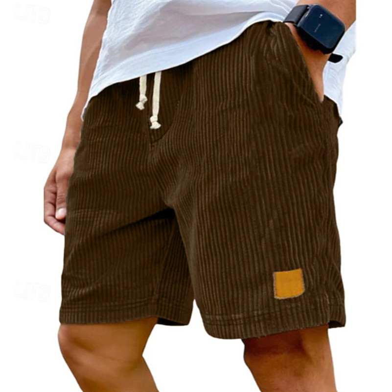 Dorian lace corduroy shorts - back view
