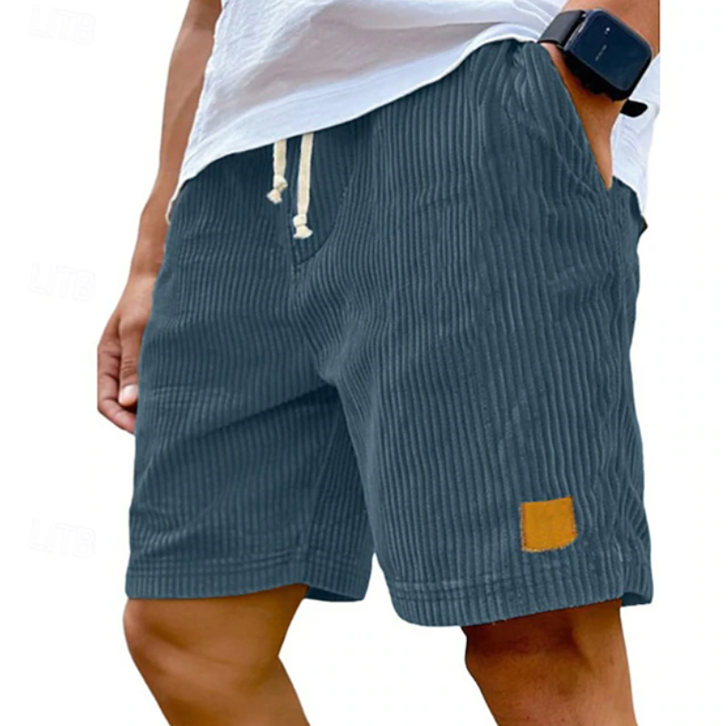Dorian lace corduroy shorts - styled view