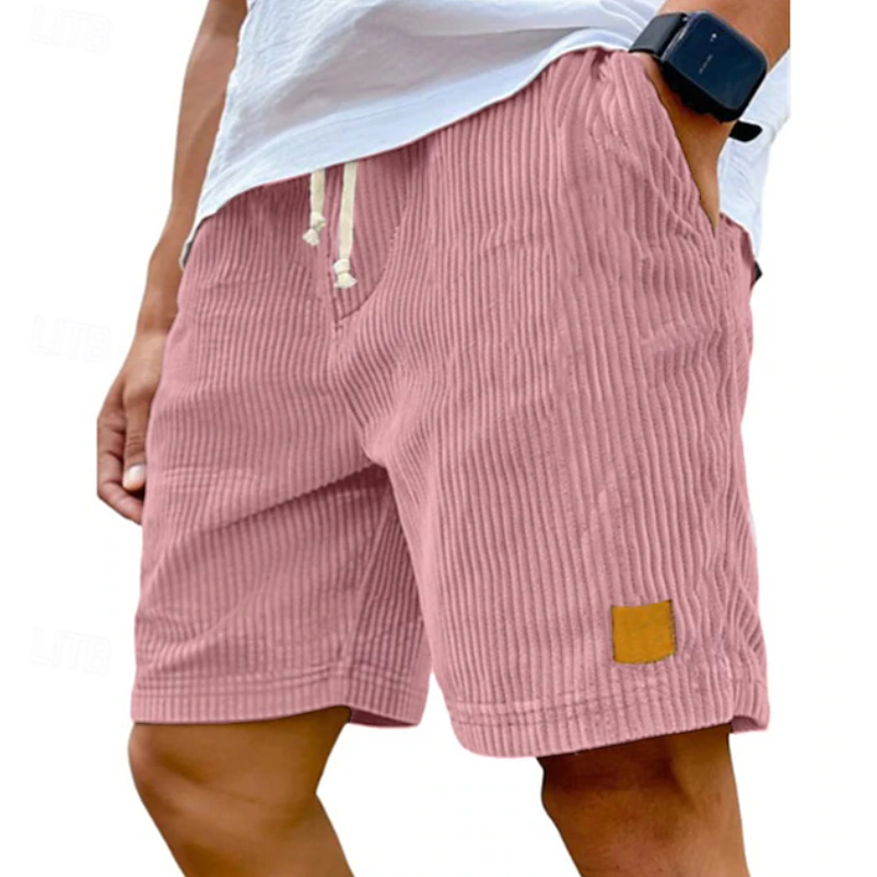 Dorian lace corduroy shorts - styled view