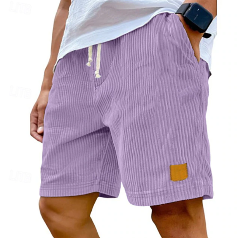 Dorian lace corduroy shorts - styled view