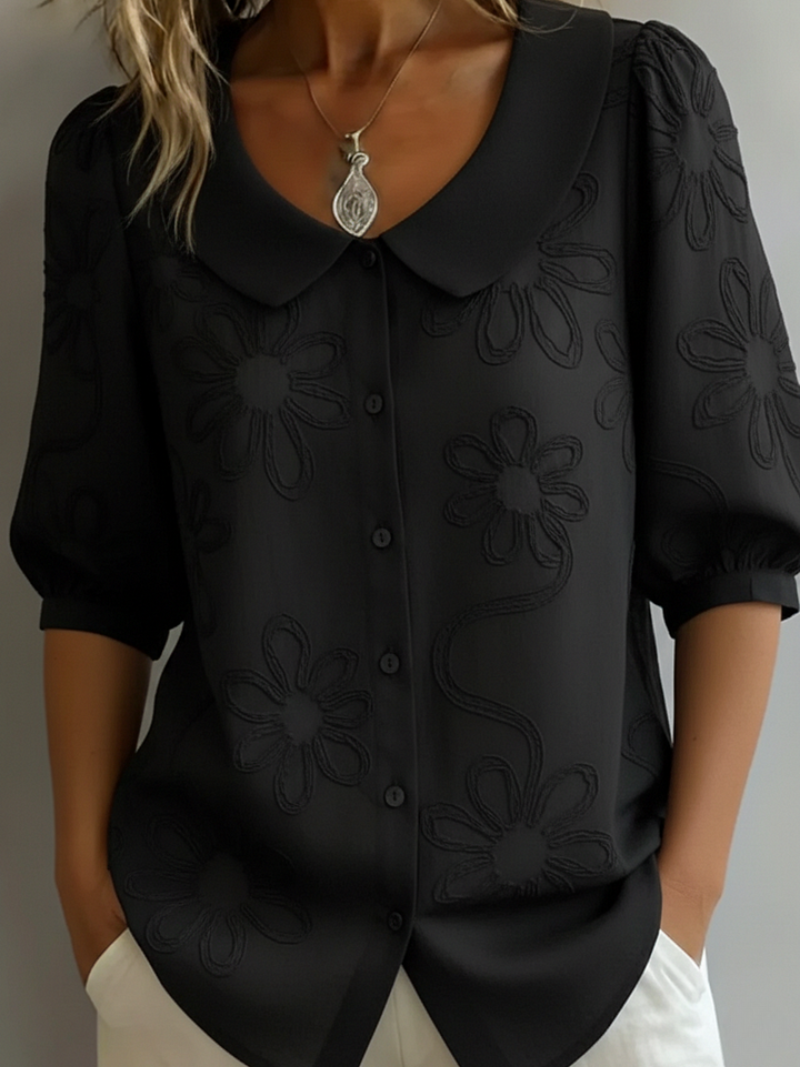 Dorothea embroidered floral crop top - styled view