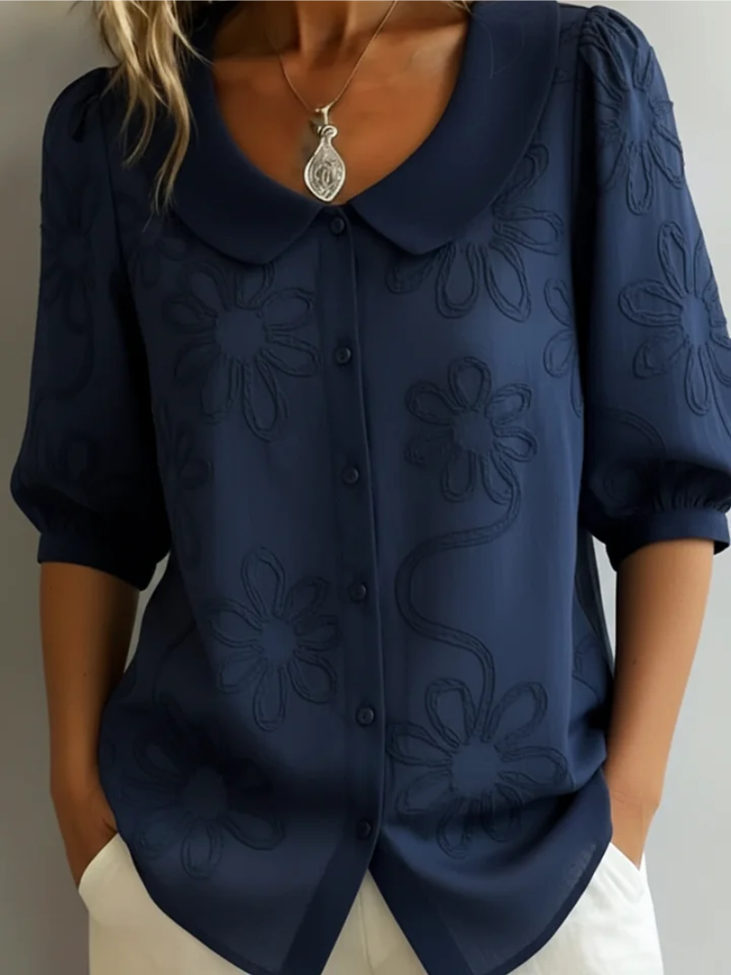 Dorothea embroidered floral crop top - styled view