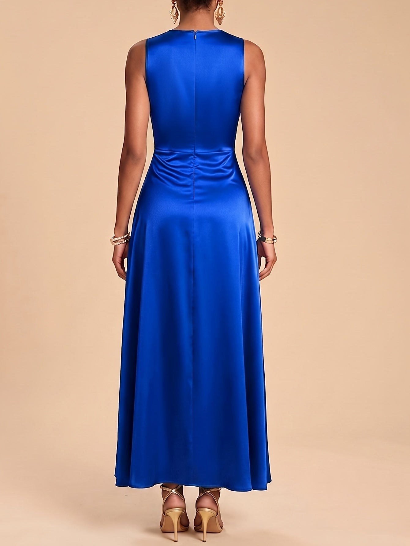 Eliza pencil evening gown v-neck - styled outfit