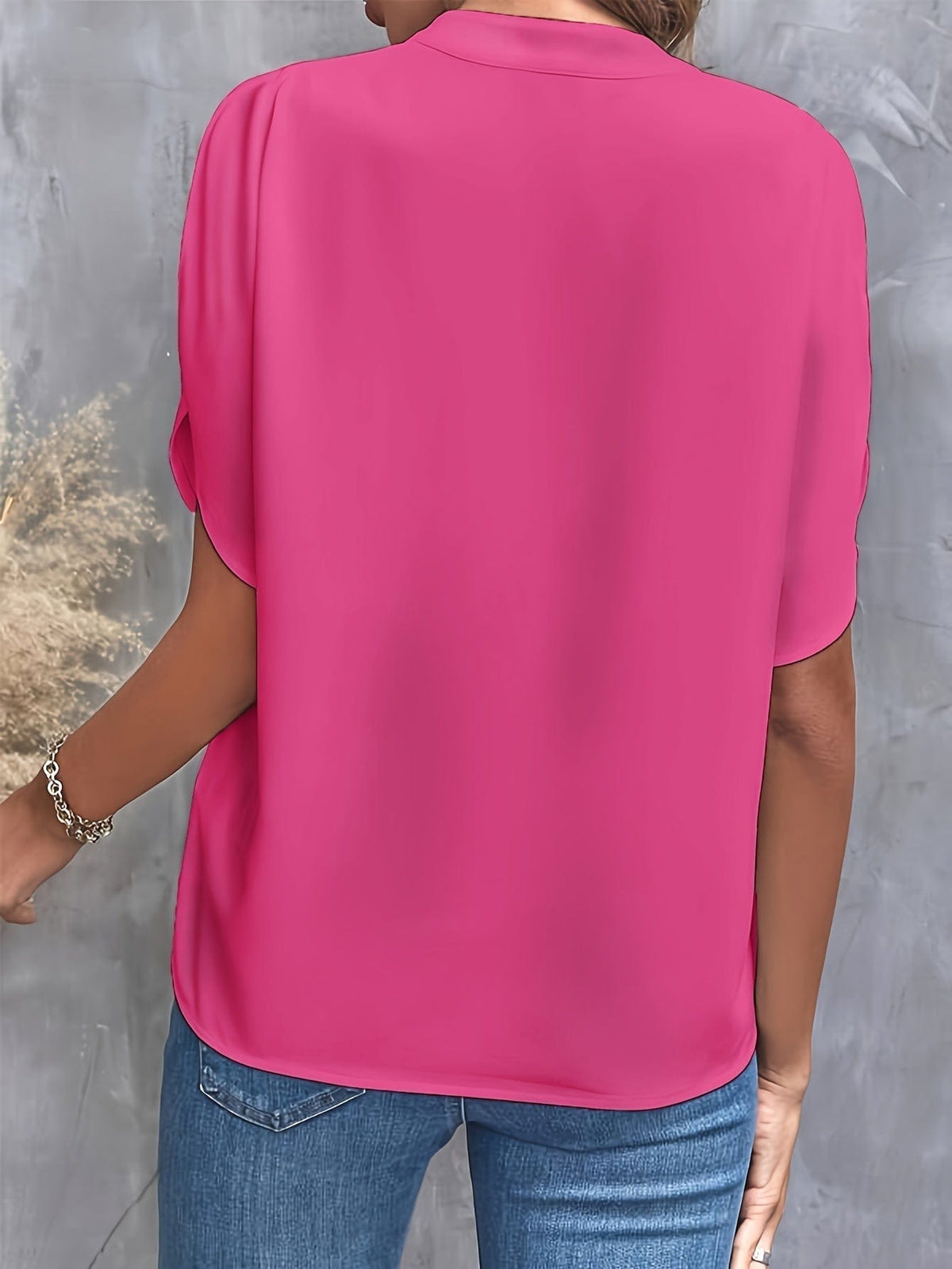 Elspeth draped linen shirt - styled view