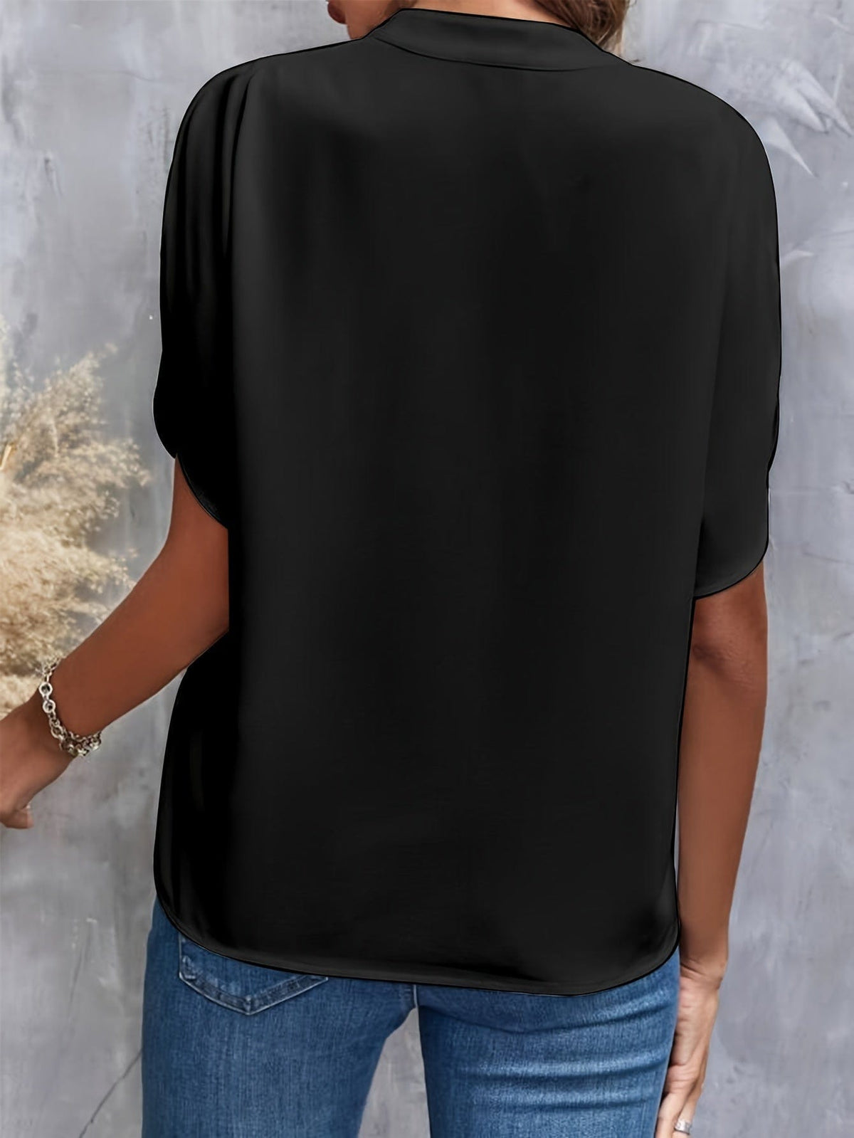 Elspeth draped linen shirt - styled view