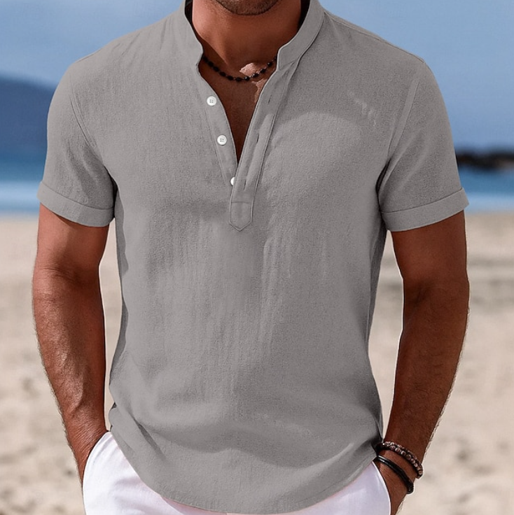 Evander knit polo shirt - back view