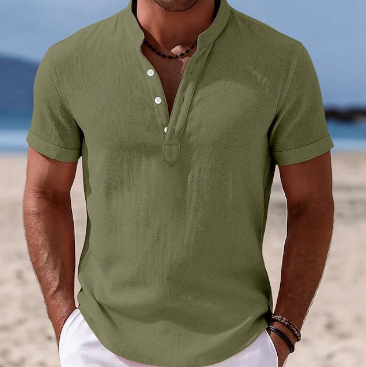 Evander knit polo shirt - detail view