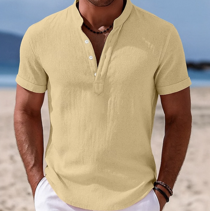 Evander knit polo shirt - styled view