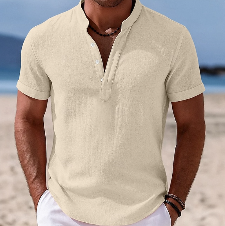 Evander knit polo shirt - styled view