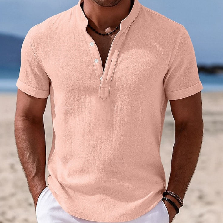 Evander knit polo shirt - styled view