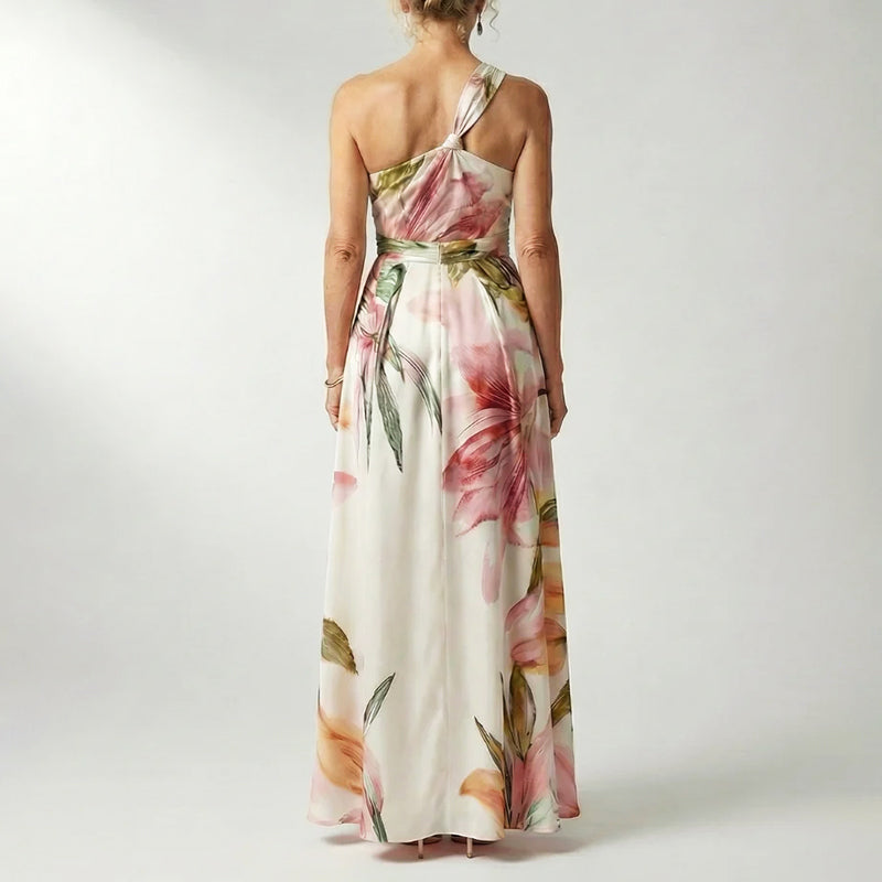 Fanny floral halter maxi dress - full look
