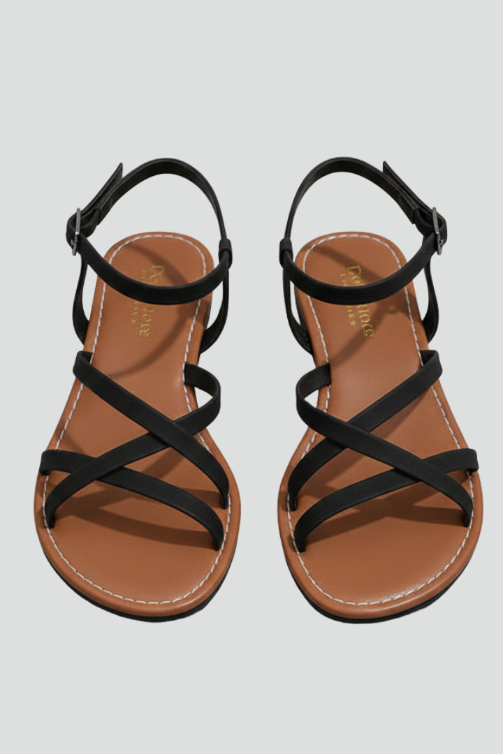 Faustine strappy crisscross sandals - front view