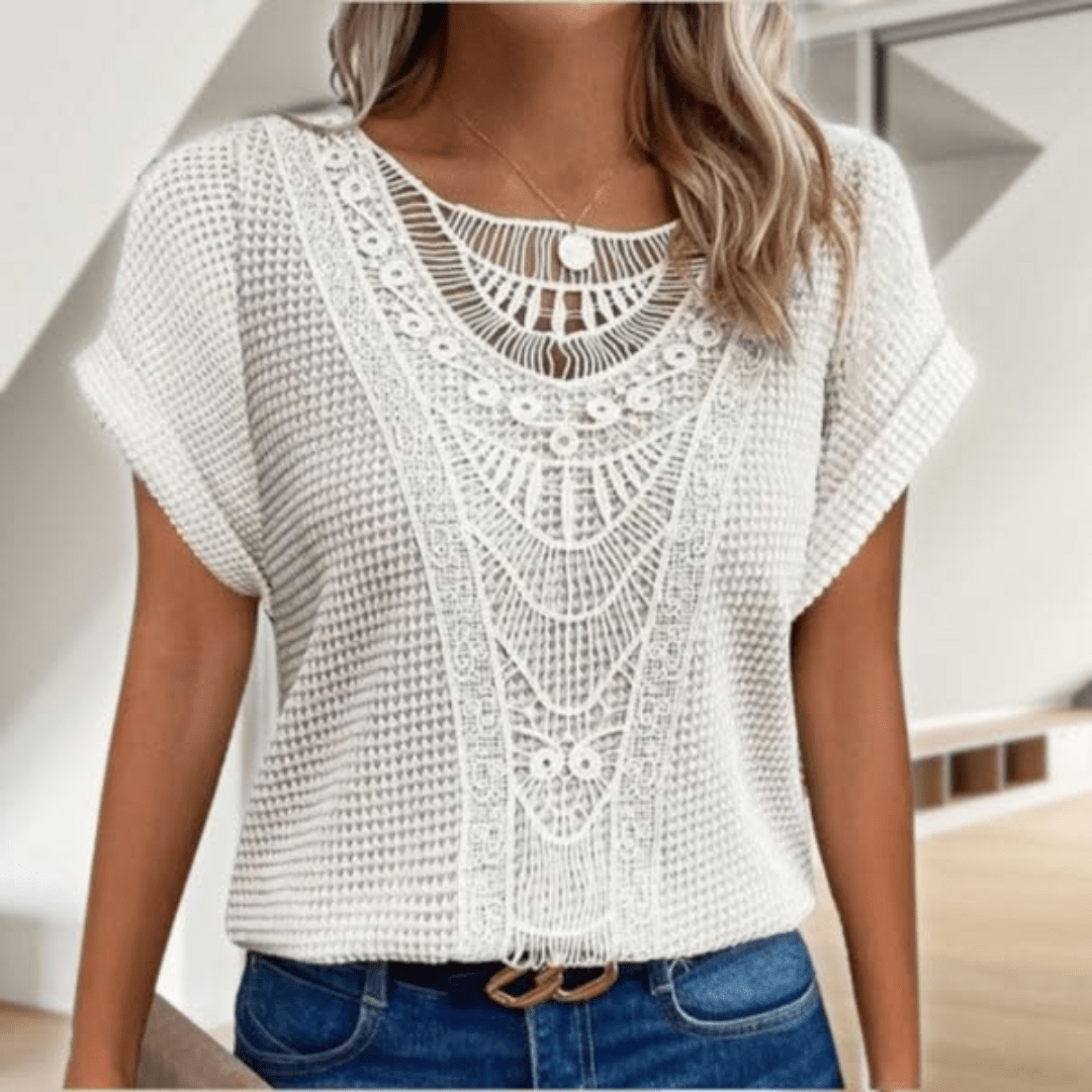 Florentine lace-detail blouse - side view