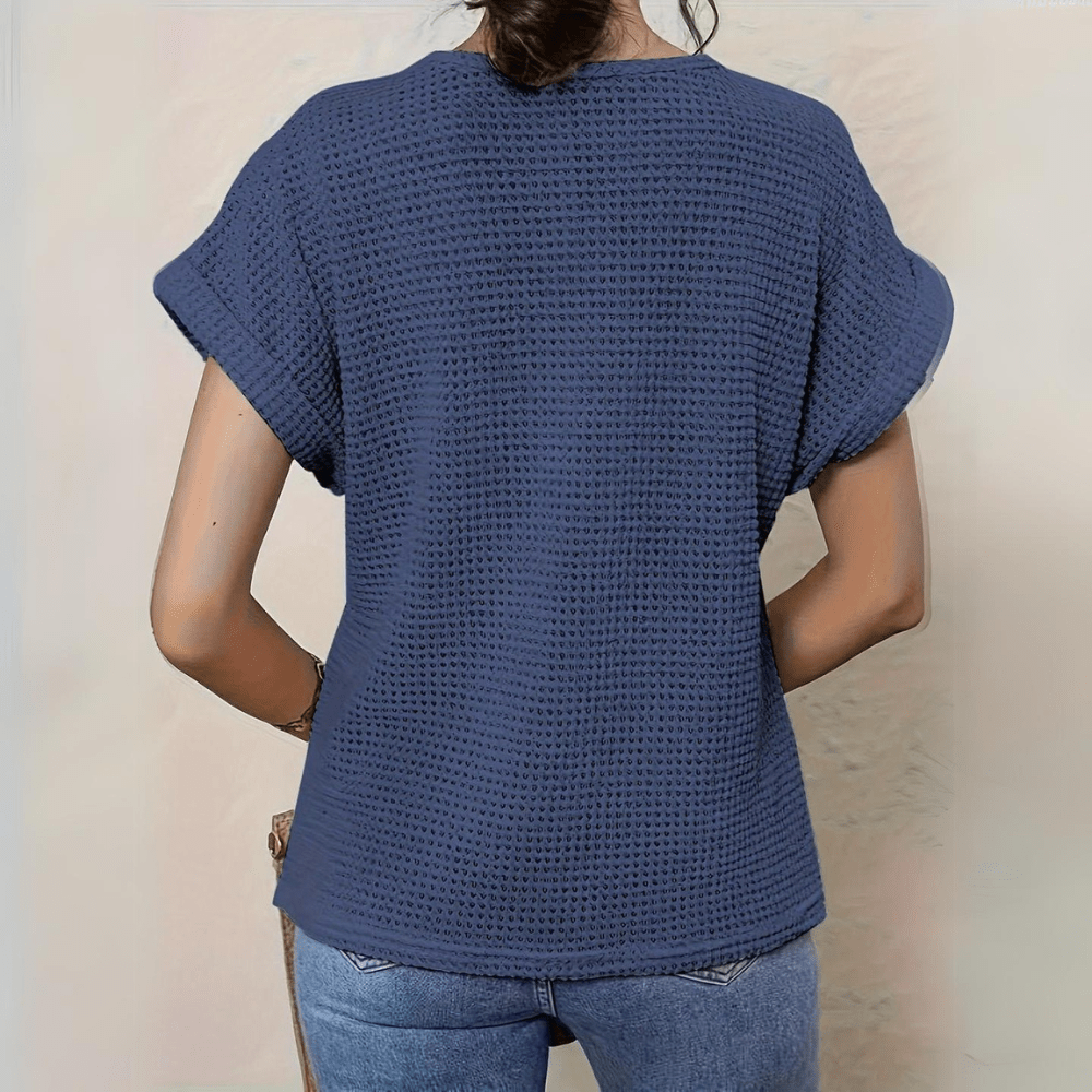 Florentine lace-detail blouse - styled view